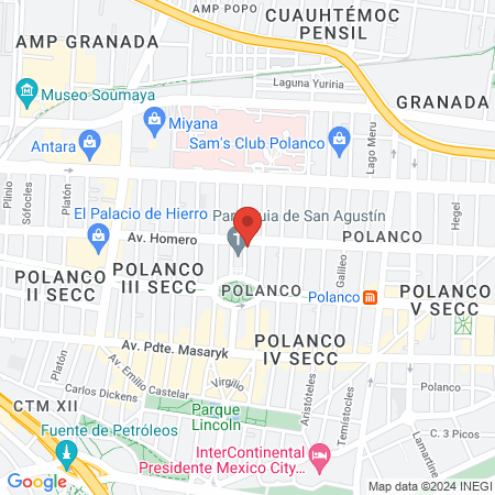 Homme Luxury Barbers - Polanco map