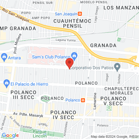 Model Art Spa Polanco map