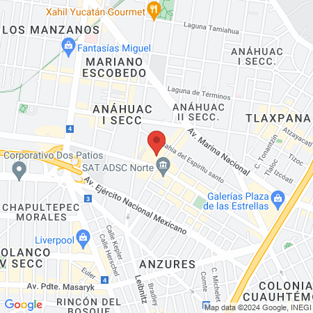 AlGym Nuevo Polanco | Gimnasio 24/7 map