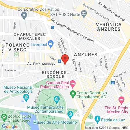 The Barber's Spa Polanco Platinum map