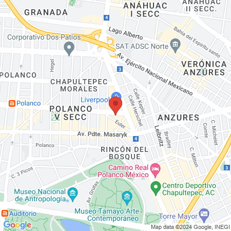 Consulado dominicano en mexico map