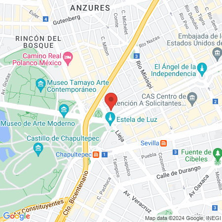 Anandi Day Spa Torre Mayor map