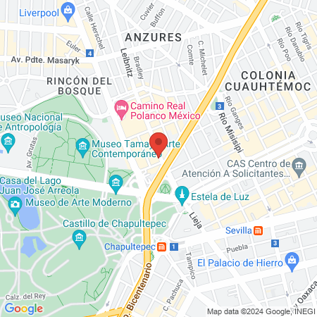 Dra. Paredes Romo Laura Liliana map