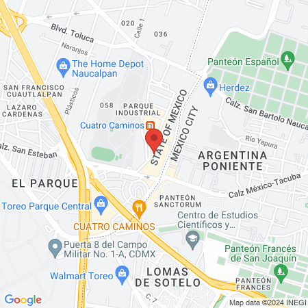 Krystal Dent CETRAM Cuatro Caminos (Toreo) map