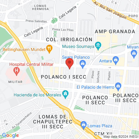 Urgencias - Hospital Cruz Roja Mexicana Polanco CDMX map