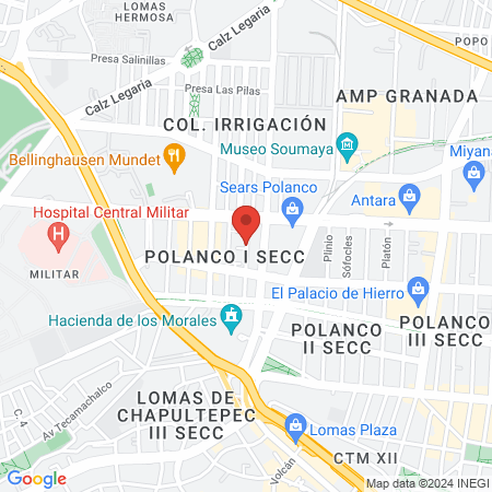 Urgencias Cruz Roja Mexicana Polanco map