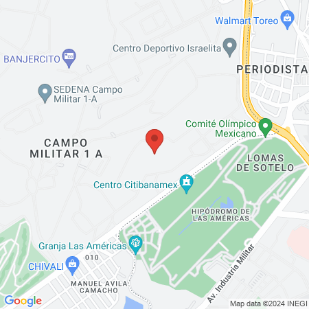 Futbol Americano Centinelas de Sedena, A.C. map