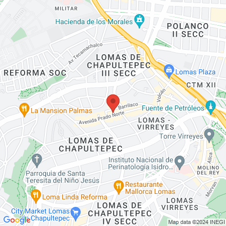 Renuve Aesthetics Bar® Prado Norte map