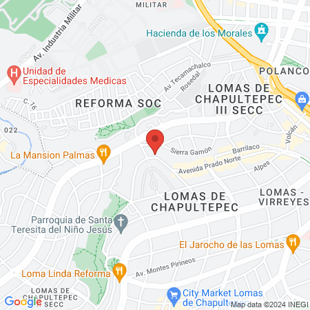 Prado Norte 655 Dentistas Lomas de Chapultepec map