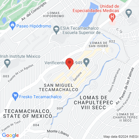 Podólogo de Tecamachalco map