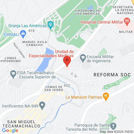 Unidad de Especialidades Medicas map