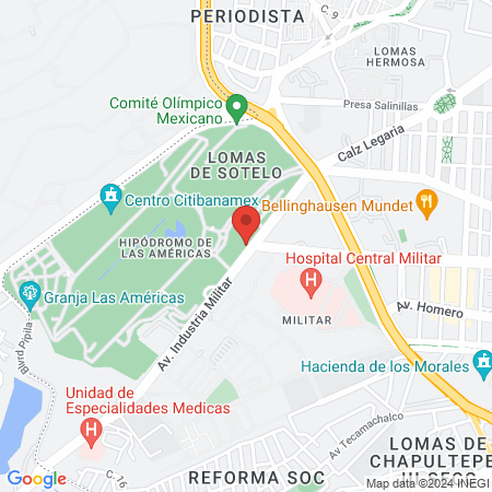 Hospital Militar de Especialidades de la Mujer y Neonatología map