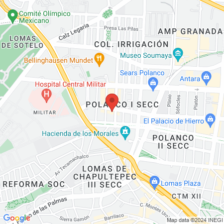 Dra. Anell Olivos Meza, Ortopedista map