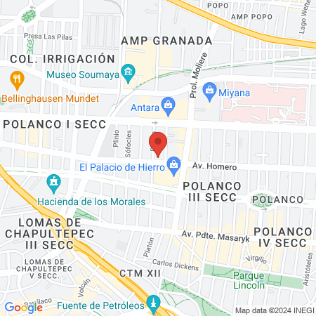 Invisalign Polanco | Ortodoncia | Estética Dental | Ortodoncia CDMX - Polanco - Palmas map