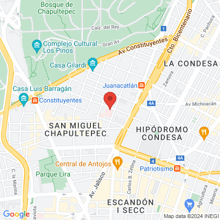Hospital Angeles Mocel map