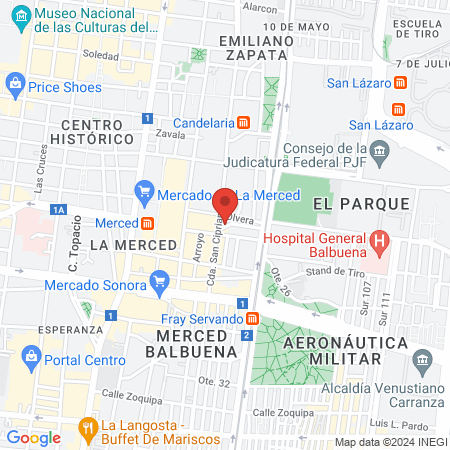 Gym Cobras de la Merced map