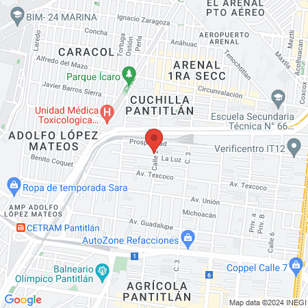 Centro De Acondicionamiento Fisico map