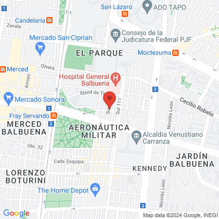 Asociacion Mexicana de Estomatológia del Deporte map