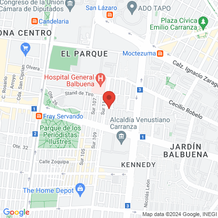 Juan Carlos Hernandez Granados Medico Internista map