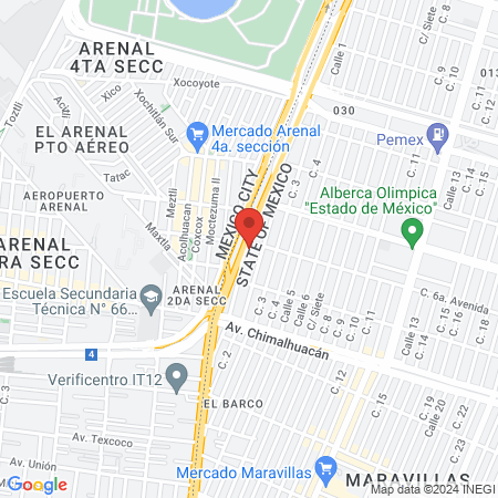 Consultorio Dental Dali Den't map