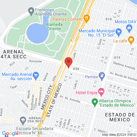 Dra. Carina Bonilla Montiel, Pediatra map