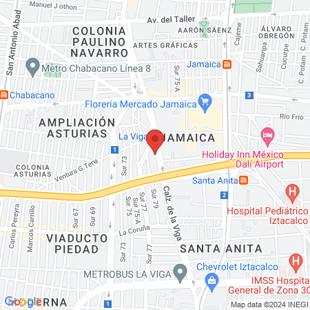 CONSULTORIO DERMATOLOGICO LA VIGA DR. FRANCISCO R. VENEGAS AGUIRRE map