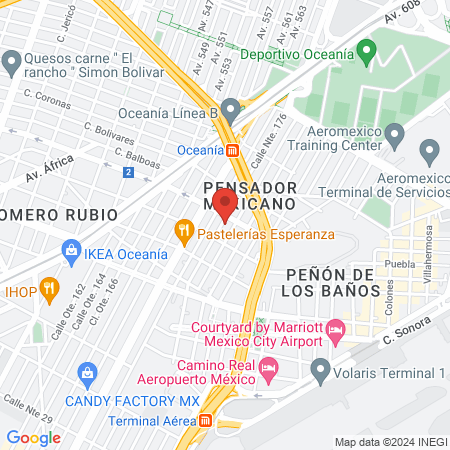 Dra. Ana Rosa Calderón Ramírez map