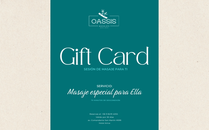 Gift Card Masaje Especial para ELLAS