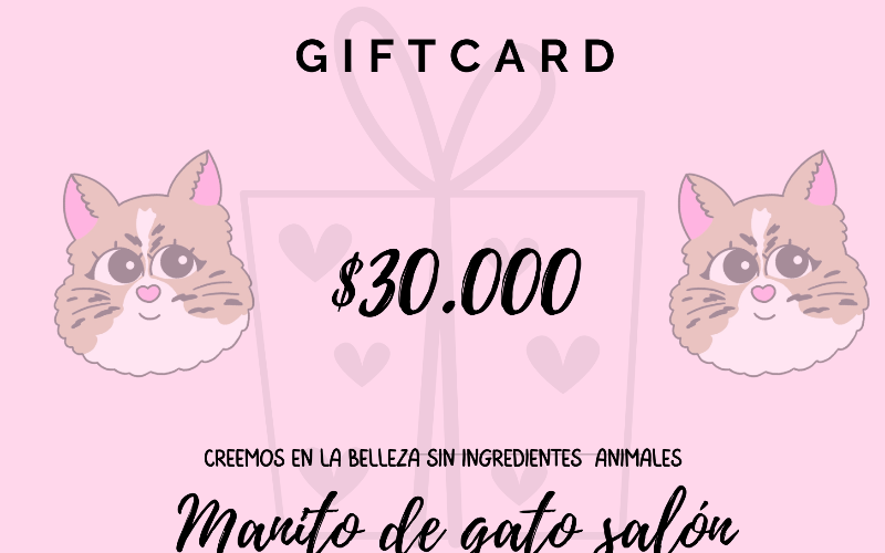 🎁 Gift Card Manito de Gato – $30.000 CLP