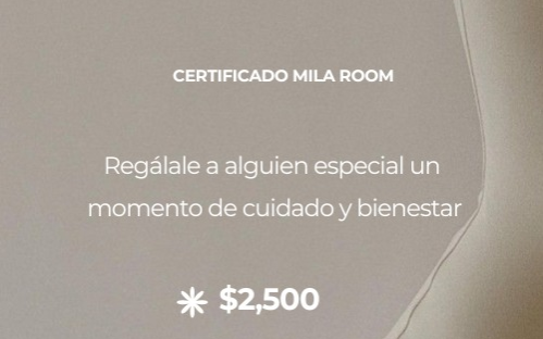 CERTIFICADO REGALO MILA ROOM WAX DICIEMBRE